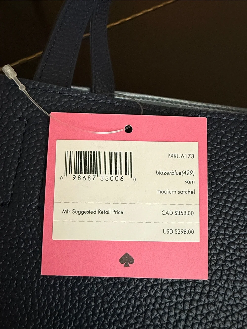 Kate Spade Sam Medium Satchel in Blazer Blue